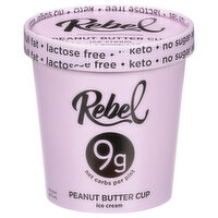 Rebel Ice Cream, Peanut Butter Cup, 1 Pint