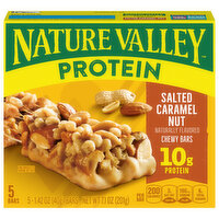 Nature Valley Chewy Bars, Protein, Salted Caramel Nut, 5 Each