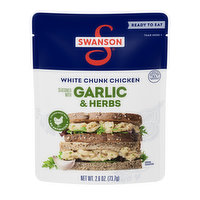 Swanson® Garlic and Herbs White Chunk Fully Cooked Chicken, 2.6 Ounce