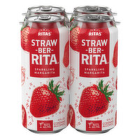 Ritas Margarita, Straw-Ber-Rita, Sparkling, 4 Each