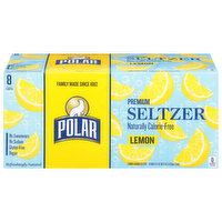 Polar Seltzer, Premium, Lemon, 8 Each