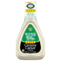 Ken's Steak House Dressing, Creamy Caesar, Lite, 16 Ounce