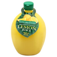 Concord Foods Juice, Lemon, Reconstituted, 8 Ounce