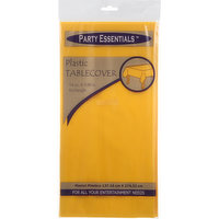 PARTY ESSENTIALS Tablecover, Rectangle, Plastic, 1 Each