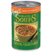 Amy's Soups, Organic, Light in Sodium, Lentil Vegetable, 14.5 Ounce