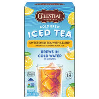 Celestial Seasonings Iced Tea, Cold Brew, Sweetened Tea with Lemon, Tea Bags, 18 Each