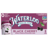 Waterloo Sparkling Water, Black Cherry, 8 Each