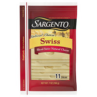 Sargento Cheese, Natural, Swiss, Sliced, 11 Each