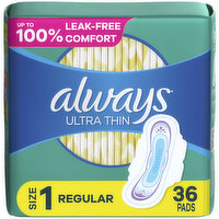 Always Ultra Thin Always Ultra Thin Pads with Wings, Size 1, 36, 36 Each