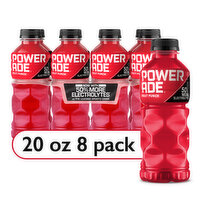 Powerade Sports Drink, Fruit Punch, 20 fl oz, 8 Each