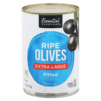 Essential Everyday Olives, Ripe, Extra Large, Pitted, 6 Ounce