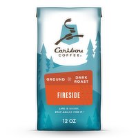 Caribou Coffee Fireside Blend Dark Roast Ground Coffee, 12 Ounce