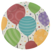 Celebrations Plates, Shimmering Balloons, 8 Each