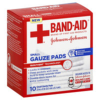 Band-Aid Gauze Pads, Small, 10 Each