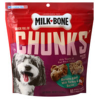 Milk-Bone  Chunks Dog Snacks, Biscuits Baked with Turkey & Bacon, 12 Ounce