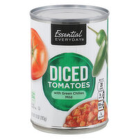 Essential Everyday Tomatoes with Green Chilies, Mild, Diced, 10 Ounce