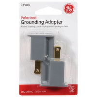 GE Adapter, Grounding, Polarized, 2 Pack, 2 Each
