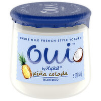 Oui Yogurt, Whole Milk, Pina Colada, French Style, 5 Ounce