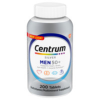 Centrum Silver Multivitamin/Multimineral Supplement, Men 50+, Tablets, 200 Each