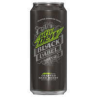 Mtn Dew Black Label Soda, Crafted Dark Berry, 16 Ounce