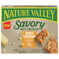 Nature Valley Crispy Nut Bar, White Cheddar, Savory Nut Crunch, 5 Each