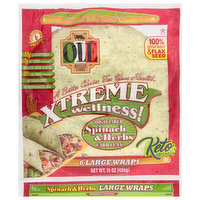 Ole Xtreme Wellness! Wraps, Spinach & Herbs, Large, 6 Each