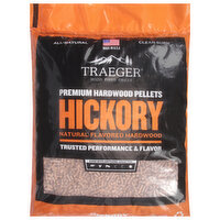 Traeger Hardwood Pellets, Premium, Hickory, 20 Pound