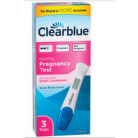 Clear Blue Digital Pregnancy Test with Smart Countdown, 3 Each