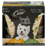 Cesar Simply Crafted Canine Cuisine Complement, In Natural Juice, 2 Varieties, 8 Each