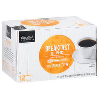 Essential Everyday Coffee, 100% Arabica, Light Roast, Breakfast Blend, Single Serve Cups, 12 Each