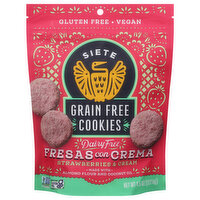 Siete Cookies, Grain Free, Strawberries & Cream, 4.5 Ounce