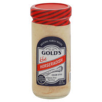 Gold's Horseradish, Cream Style, Hot, 6 Ounce