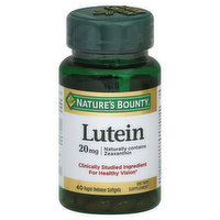 Nature's Bounty Lutein, 20 mg, Rapid Release Softgels, 40 Each