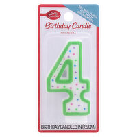 Betty Crocker Birthday Candle, Numeral 4, 3 Inch, 1 Each