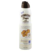 Hawaiian Tropic Silk Hydration Sunscreen, Weightless, Clear Spray, Broad Spectrum SPF 30, 6 Ounce