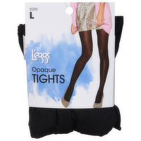 L'eggs Tights, Opaque, Black, Size L, 1 Each