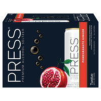 Press Alcohol Seltzer, Pomegranate Ginger, Premium, 12 Pack, 12 Each