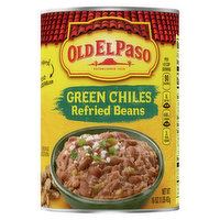 Old El Paso Refried Beans, Green Chiles, 16 Ounce