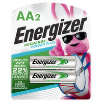 Energizer Batteries, Rechargeable, AA, 2 Pack, 2 Each