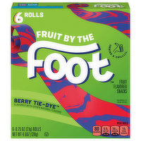 Fruit by the Foot Fruit Flavored Snacks, Berry Tie-Dye, 6 Each
