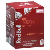 Red Bull The Peach Edition Energy Drink, Peach-Nectarine, 4 Pack, 4 Each