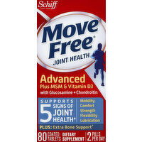 Move Free Joint Health, Advanced Plus MSM & Vitamin D3, Coated Tablets, 80 Each