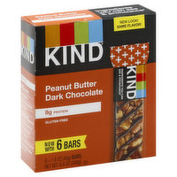 KIND Bars, Peanut Butter Dark Chocolate, 6 Each