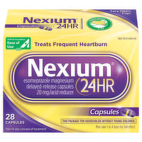 Nexium Acid Reducer, 24HR, 20 mg, Capsules, 28 Each