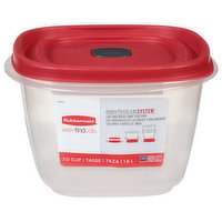 Rubbermaid Easy Find Lids Vented, Red, 7.0 Cup, 1 Each