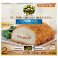 Barber Foods Stuffed Chicken Breasts Cordon Bleu Fully Cooked, 2 Count, 10 Ounce
