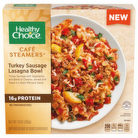 Healthy Choice Cafe Steamers Lasagna Bowl, Turkey Sausage, 10 Ounce