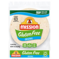 Mission Tortilla Wraps, Gluten Free, Original, 6 Each