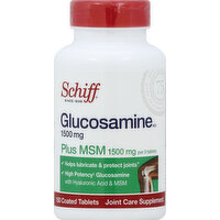 Schiff Glucosamine HCI, Plus MSM, 1500 mg, Coated Tablets, 150 Each