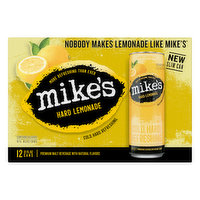 Mike's Beer, Malt Beverage, Premium, Hard Lemonade, 12 Each